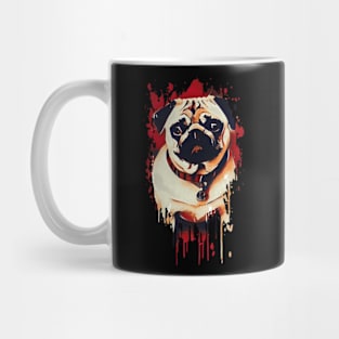 Chinese Pug Dog Tie Dye art Mug